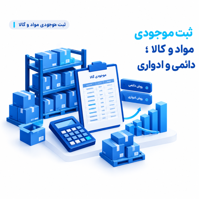 ثبت موجودی مواد و کالا ; دائمی و ادواری